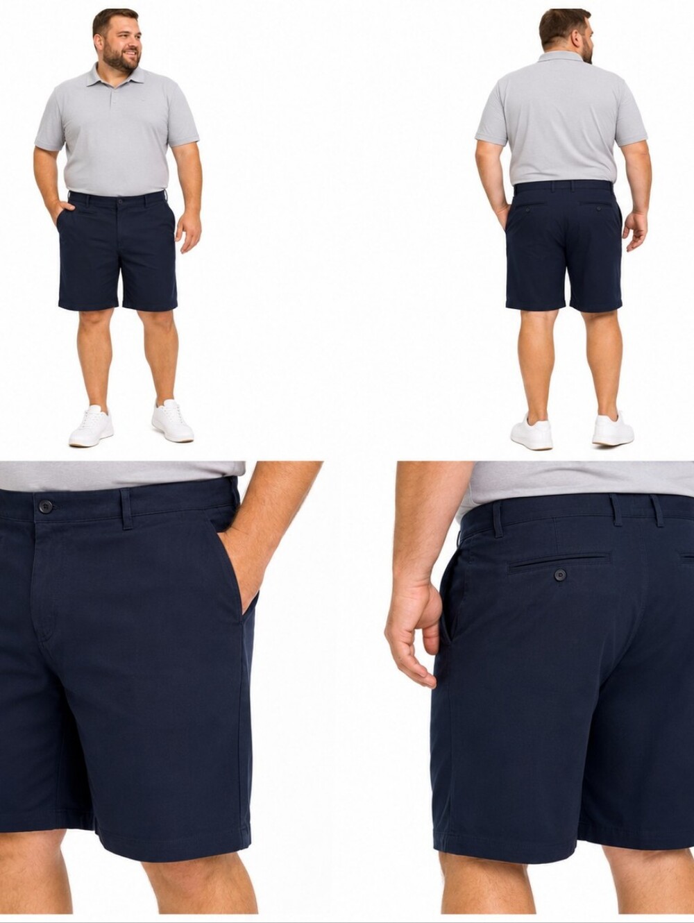 Square Meter Men's Navy Performance Stretch Shorts